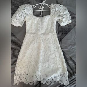 Lucy Paris white textured dress